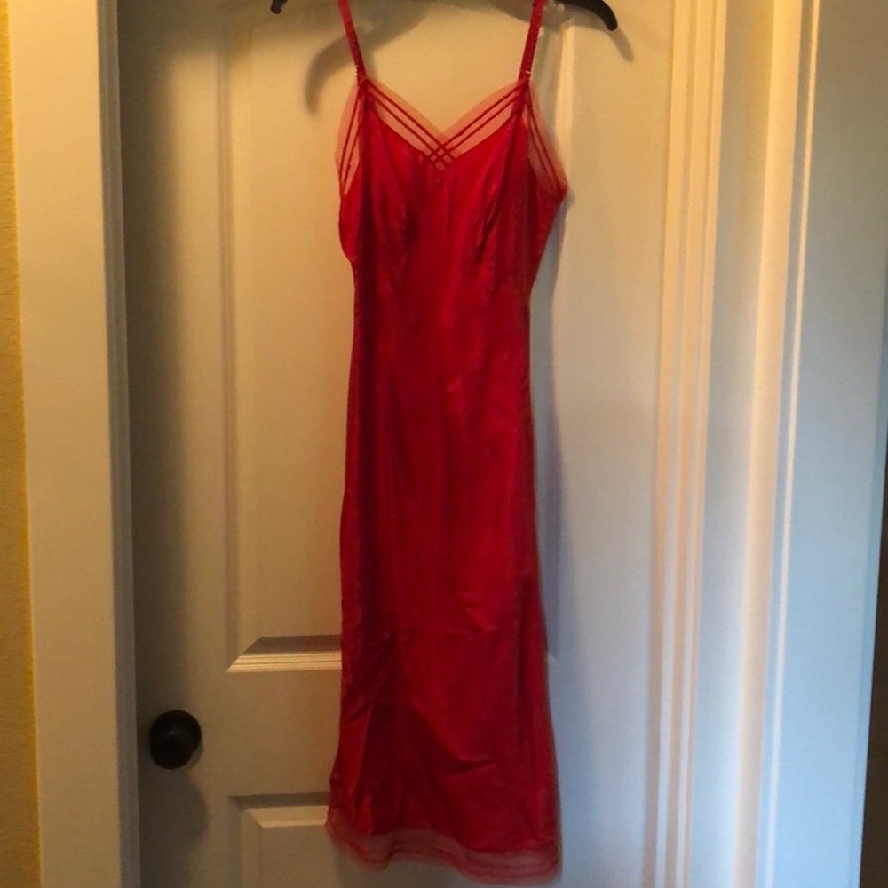 Red vintage taffeta dress